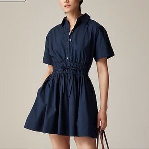 J crew Elena mini shirtdress in cotton poplin